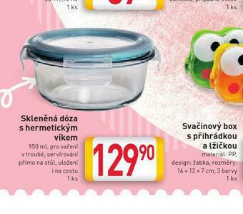 Skleněná dóza s hermetickým víkem