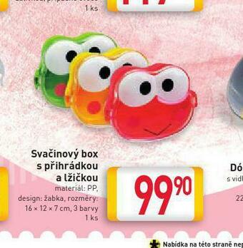 Svačinový box s přihrádkou a lžičkou
