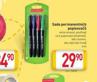 Billa Sada permanentnách popisovačů nabídka