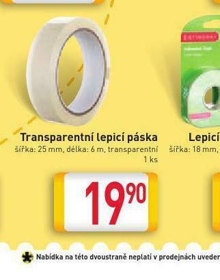 Billa Transparentní lepicí páska nabídka