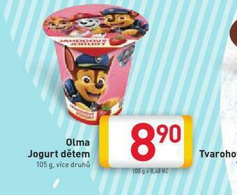 Billa Olma jogurt dětem nabídka