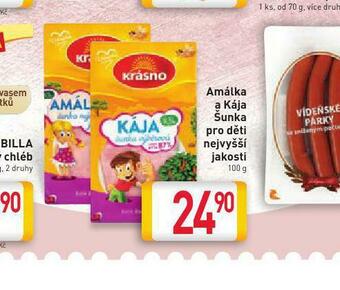 Billa Amálka a kája šunka pro děti nabídka
