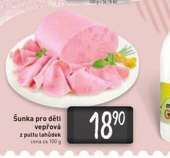 Billa Šunka pro děti vepřová nabídka