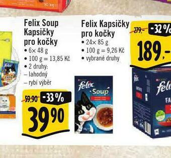 Albert Felix soup kapsičky pro kočky nabídka