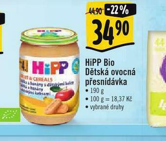 Albert Hipp bio dětská ovocná pomazánka nabídka