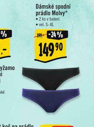 Dámské spodní prádlo molvy