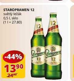 Flop Staropramen 12 světlý ležák 0,5l nabídka