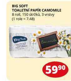 Flop Big soft toaletní papír camomile 8 rolí nabídka