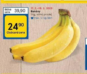 Tesco Banány nabídka