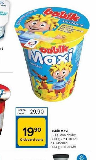Tesco Bobík maxi nabídka