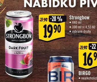Albert Strongbow cider nabídka