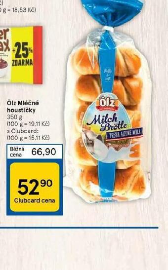 Tesco Ölz mléčné houstičky nabídka