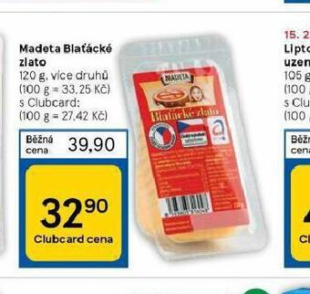 Tesco Madeta blaťácké zlato nabídka