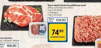 Tesco Vepřová krkovice plátky bez kosti nabídka