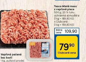 Tesco Mleté maso z vepřové plece nabídka
