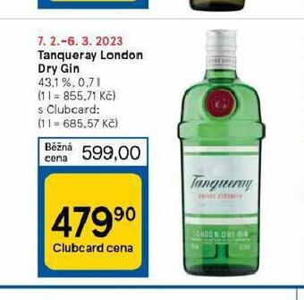 Tesco Tanqueray london dry gin nabídka