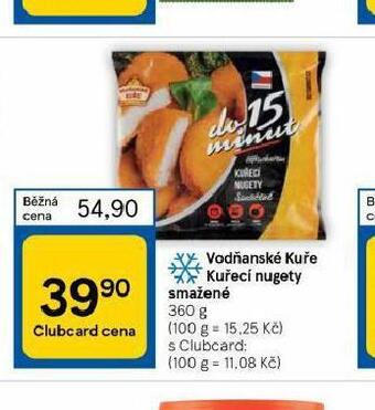 Tesco Vodňanské kuře kuřecí nugety smažené nabídka