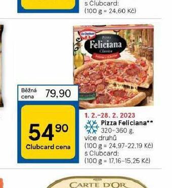 Tesco Pizza feliciana nabídka
