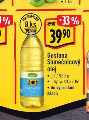 Albert Gustona slunečnicový olej nabídka