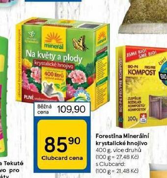 Tesco Forestina minerální krystalické hnojivo nabídka