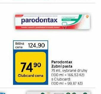 Tesco Parodontax zubní pasta nabídka