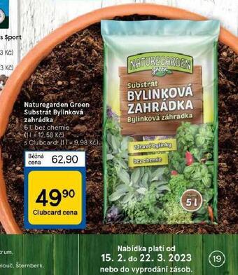 Tesco Naturegarden green substrát bylinková zahrádka nabídka