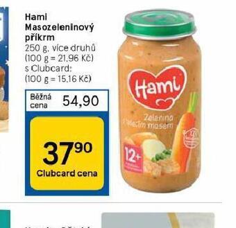 Tesco Hami masozeleninový příkrm nabídka