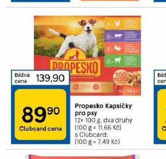 Tesco Propesko kapsičky pro psy nabídka