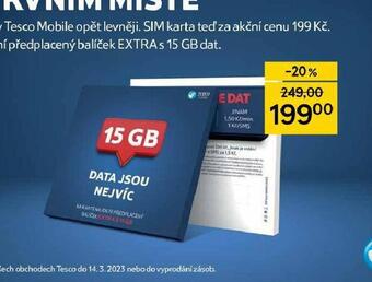 Tesco Sim karta tesco mobile nabídka