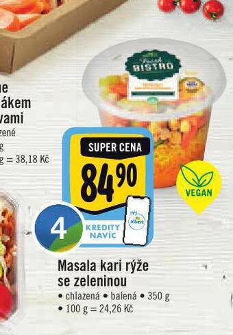 Albert Masala kari rýže se zeleninou nabídka