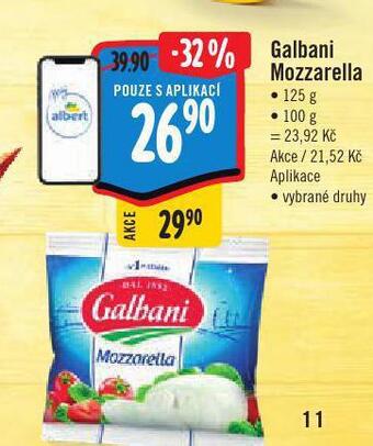 Albert Galbani mozzarella sýr nabídka