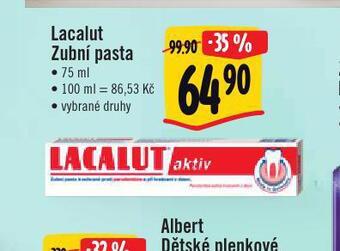 Albert Lacalut zubní pasta nabídka