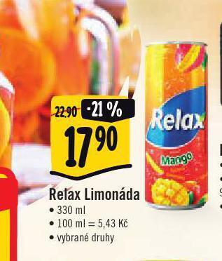 Albert Relax limonáda nabídka