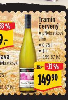 Albert Tramín červený nabídka