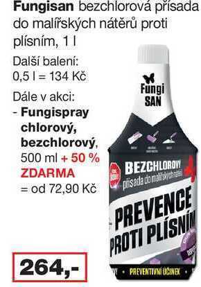 Barvy a laky drogerie Fungisan bezchlorová přísada do malířských nátěrů proti plísním, 1l nabídka