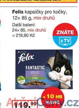 Barvy a laky drogerie Felix kapsičky pro kočky, 12x 85 g nabídka