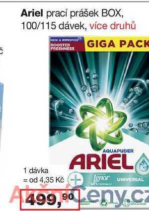 Barvy a laky drogerie Ariel prací prášek box, 100/115 dávek nabídka