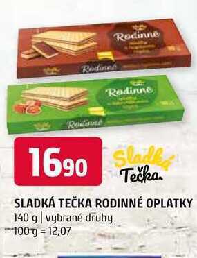 Terno Sladká tečka rodinné oplatky 140 g nabídka