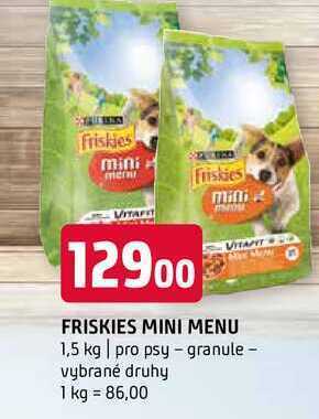 Terno Friskies mini menu 1,5 kg nabídka