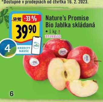 Albert Nature's promise bio jablka skládaná • 1 kg nabídka