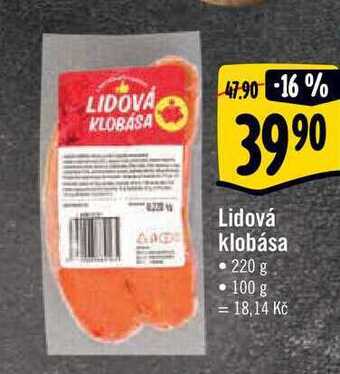 Albert Lidová klobása • 220 g nabídka