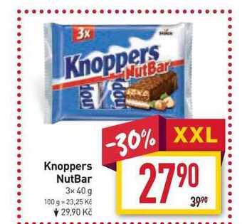 Billa Knoppers nutbar 3x 40 g nabídka