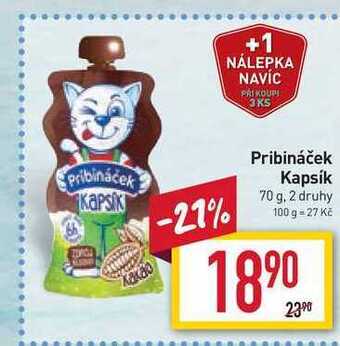 Billa Pribináček kapsík 70 g nabídka