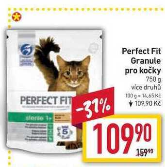 Billa Perfect fit granule pro kočky 750 g nabídka