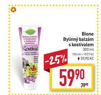 Billa Bione bylinný balzám s kostivalem 300 ml nabídka
