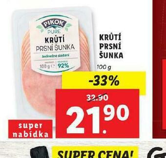 Lidl Krůtí prsní šunka nabídka