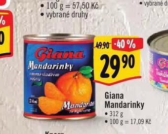 Albert Giana mandarinky nabídka
