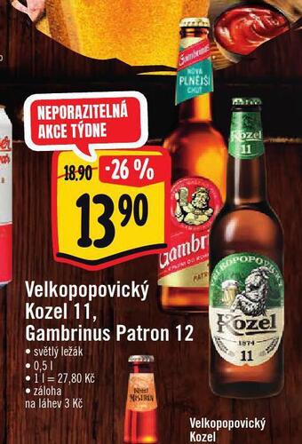 Albert Pivo velkopopovický kozel 11 nabídka