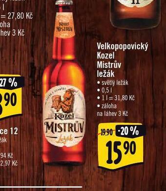 Albert Velkopopovický kozel mistrův ležák nabídka