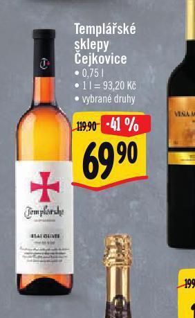 Albert Templářské sklepy čejkovice nabídka